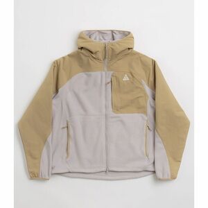 Nike ACG Hooded Two-Tone Fleece Jacket — Tan & Light Gray